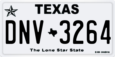 TX license plate DNV3264