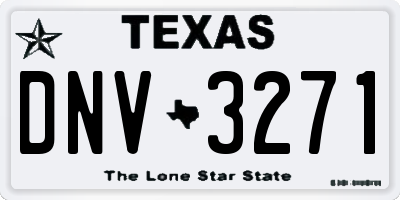 TX license plate DNV3271
