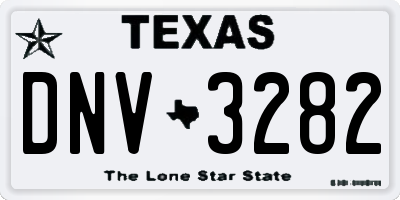 TX license plate DNV3282
