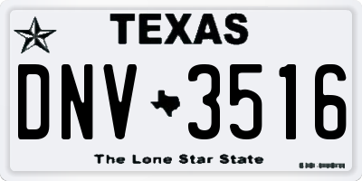 TX license plate DNV3516