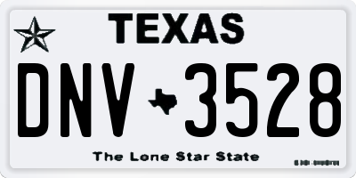 TX license plate DNV3528