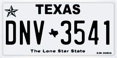 TX license plate DNV3541