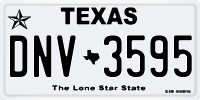 TX license plate DNV3595
