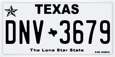 TX license plate DNV3679