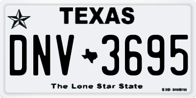 TX license plate DNV3695