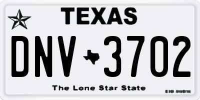 TX license plate DNV3702
