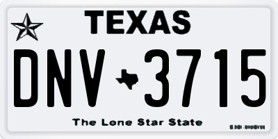 TX license plate DNV3715