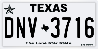 TX license plate DNV3716