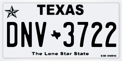 TX license plate DNV3722