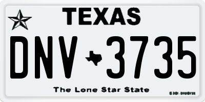 TX license plate DNV3735