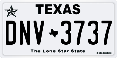 TX license plate DNV3737