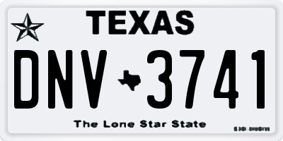 TX license plate DNV3741