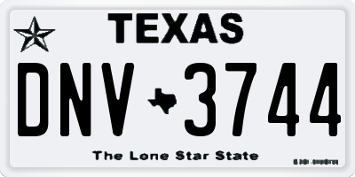 TX license plate DNV3744