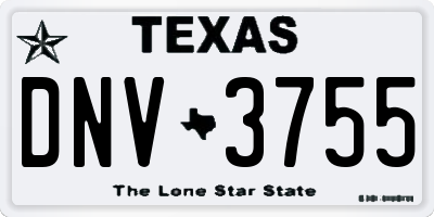 TX license plate DNV3755