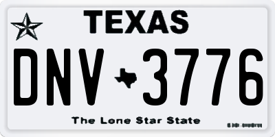 TX license plate DNV3776