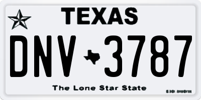 TX license plate DNV3787