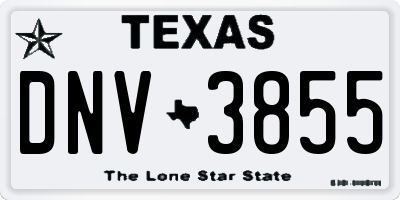 TX license plate DNV3855