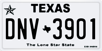 TX license plate DNV3901