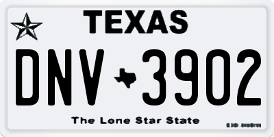 TX license plate DNV3902