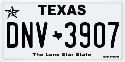 TX license plate DNV3907