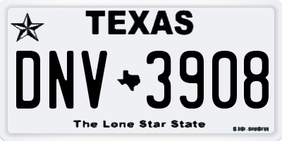 TX license plate DNV3908