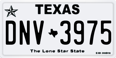 TX license plate DNV3975
