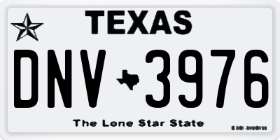 TX license plate DNV3976
