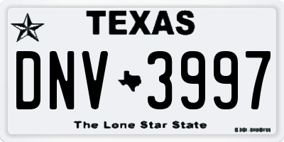 TX license plate DNV3997