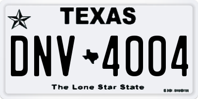 TX license plate DNV4004