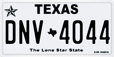 TX license plate DNV4044