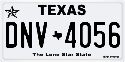 TX license plate DNV4056