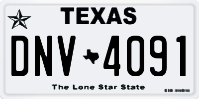 TX license plate DNV4091