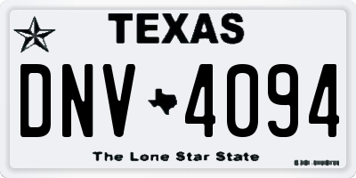TX license plate DNV4094