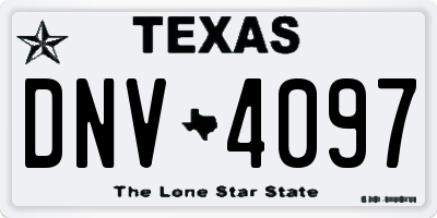TX license plate DNV4097