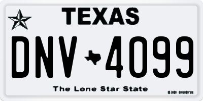 TX license plate DNV4099