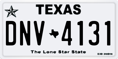 TX license plate DNV4131