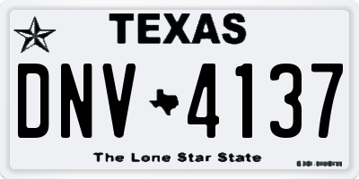 TX license plate DNV4137