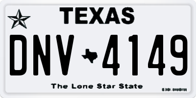 TX license plate DNV4149