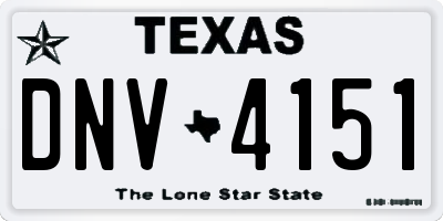 TX license plate DNV4151
