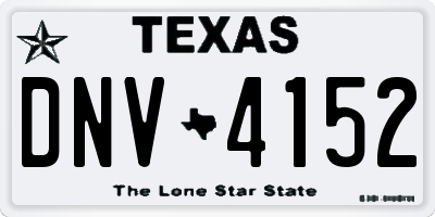 TX license plate DNV4152