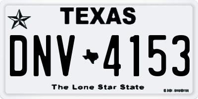 TX license plate DNV4153