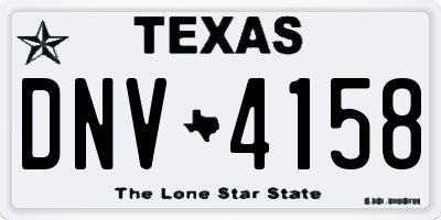 TX license plate DNV4158