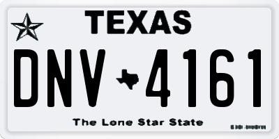TX license plate DNV4161