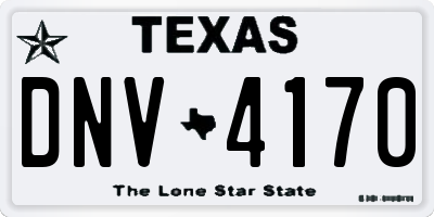 TX license plate DNV4170