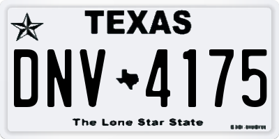 TX license plate DNV4175