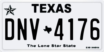 TX license plate DNV4176