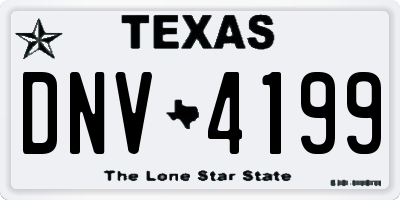 TX license plate DNV4199