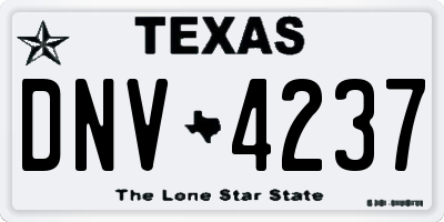 TX license plate DNV4237