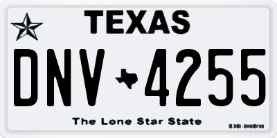 TX license plate DNV4255
