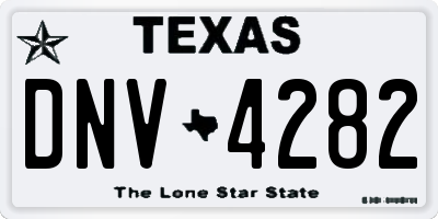 TX license plate DNV4282